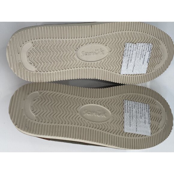 Sanuk Men's 9 Cozy Vibe Low Sugar Mat Slipper Stone Gray Canvas Shoes 1124251 - Picture 8 of 16